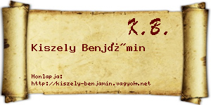 Kiszely Benjámin névjegykártya